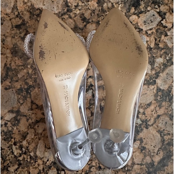 MACH & MACH NEW Double Bow PVC Clear Pumps Heels Crystal - Picture 13 of 16